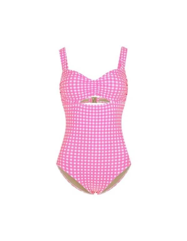25 Marion One Piece - Pink Check