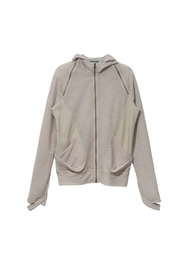 Slashed Zip Hoodie
