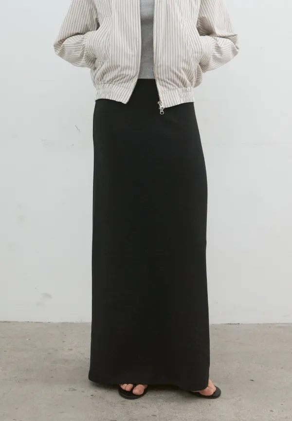 Relax jersey maxi skirt (black)