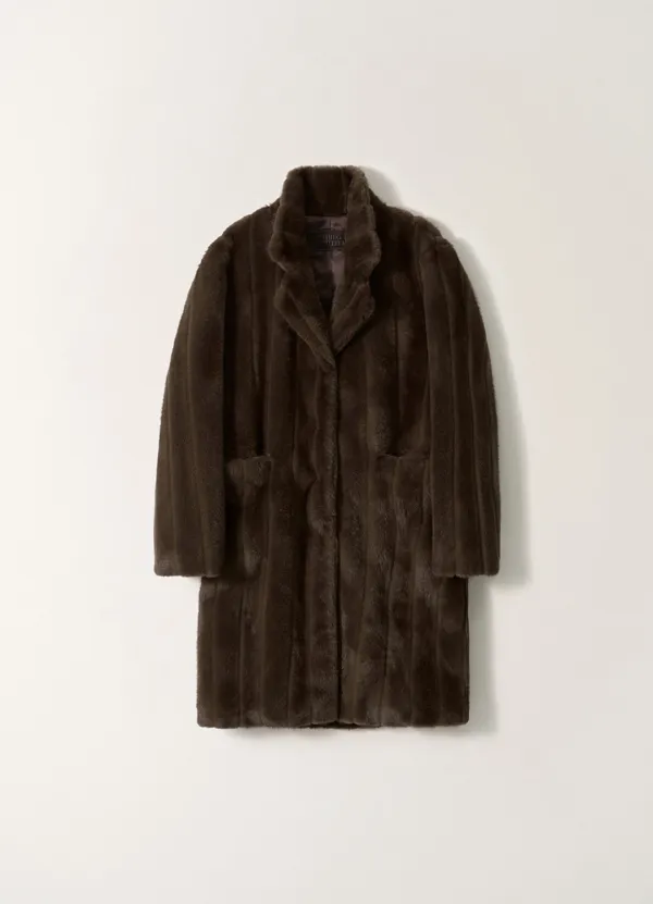 9TH / Misha faux fur coat (Brown)