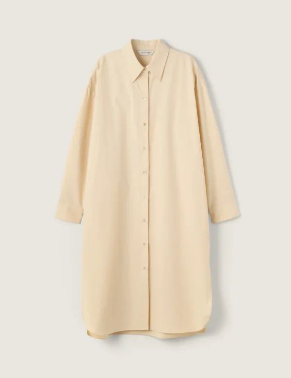 Amber Shirt Dress (Cream Beige)