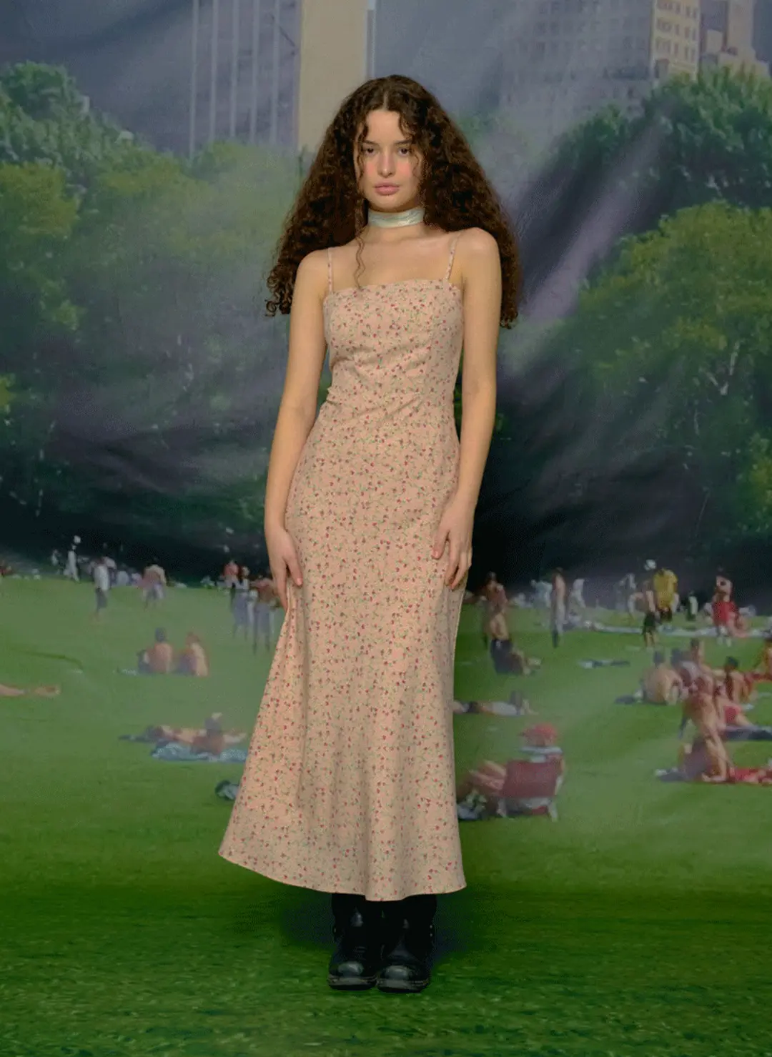 루루서울 [2차] Love Letter Slim Dress (Scarf Set / Pink) 상품 이미지 2