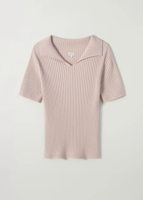 루엔 리브드 칼라 니트