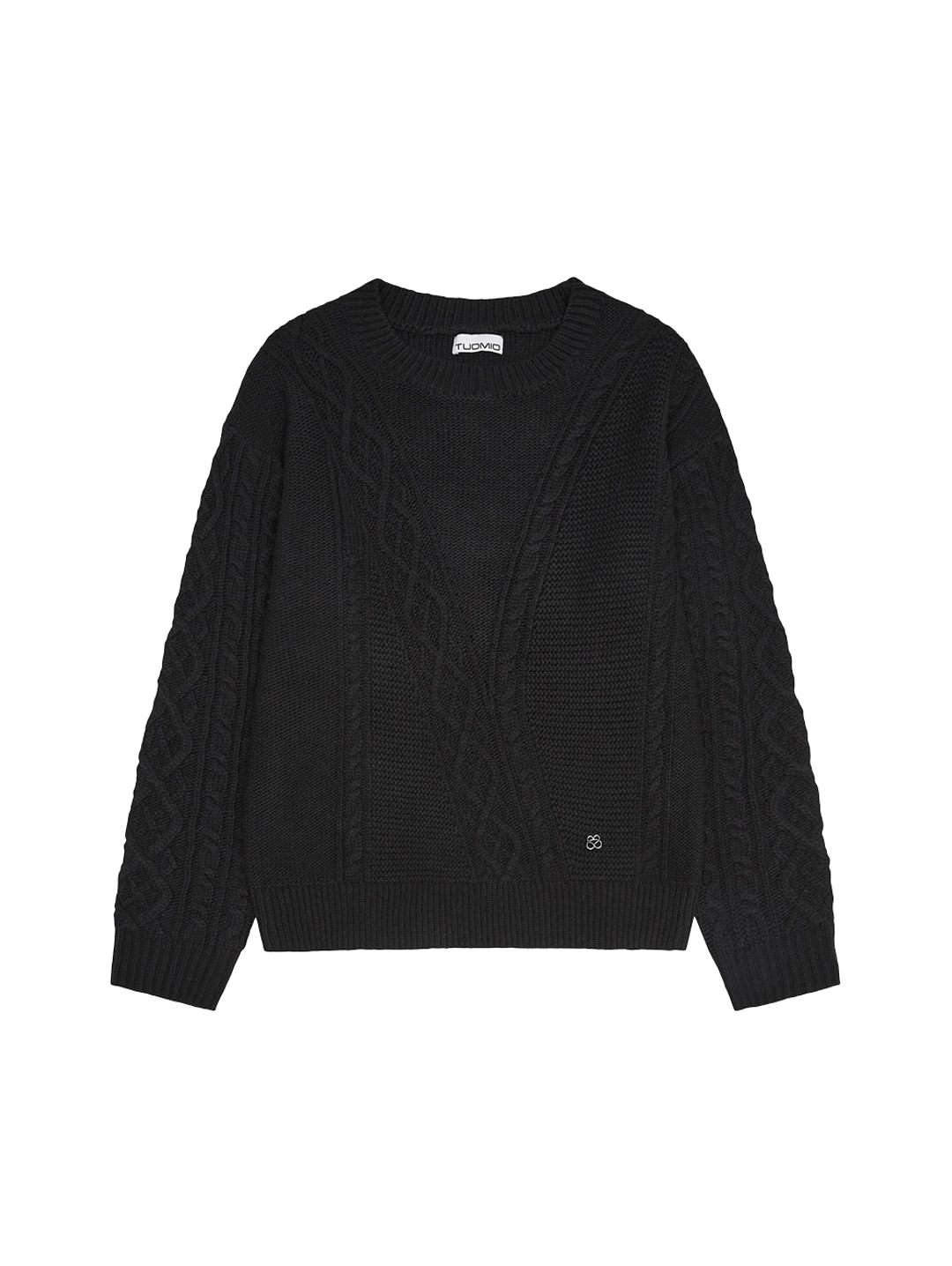 뚜오미오 [09.28 예약 발송] MIXED CABLE WOOL KNIT [BLACK] 상품 이미지 1