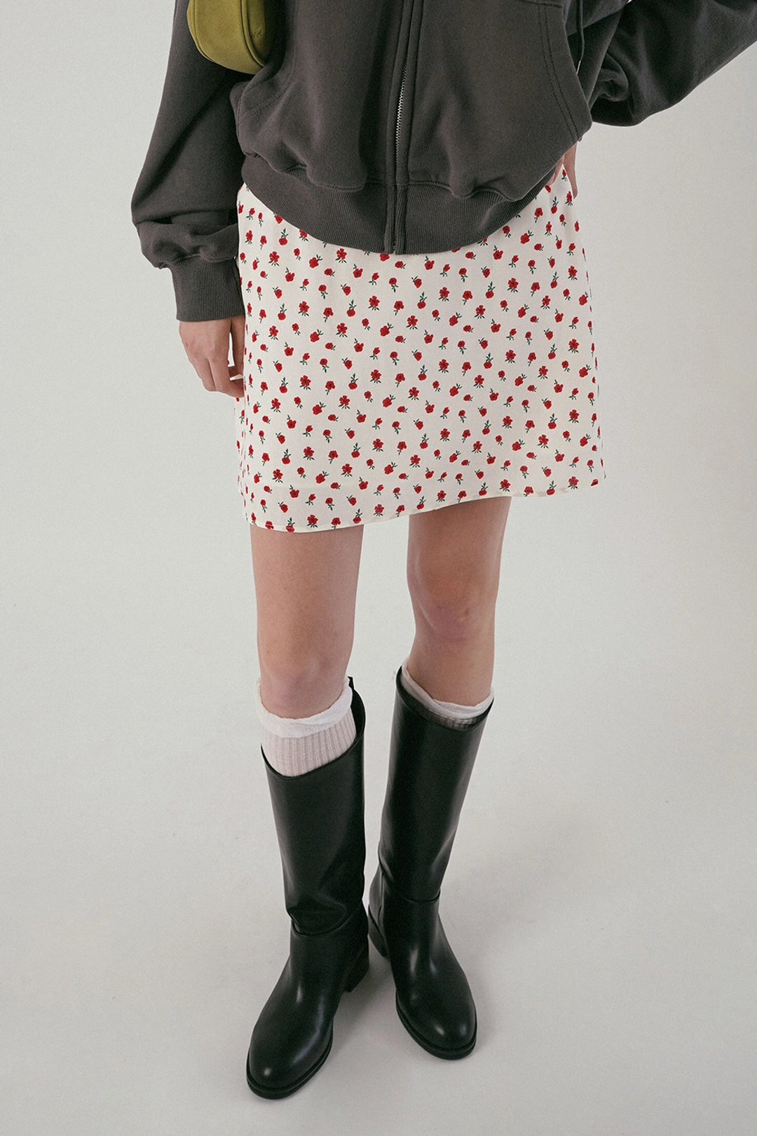 위드아웃썸머 Flower mini skirt_ivory 상품 이미지 2