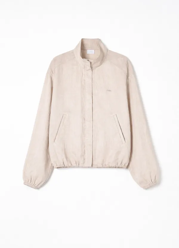 9TH Veil Sheer Blouson(Peach)