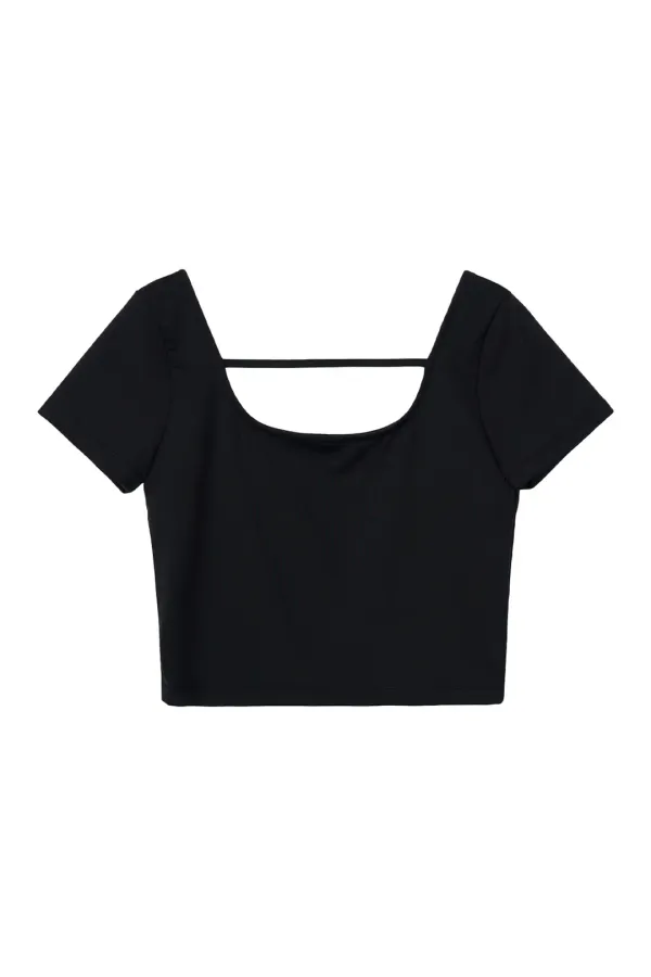 RR STRAP CROP TOP - BLACK
