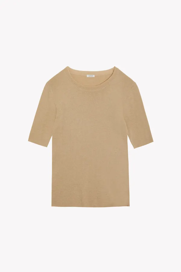 Mela Half Sleeve Knit (Beige)