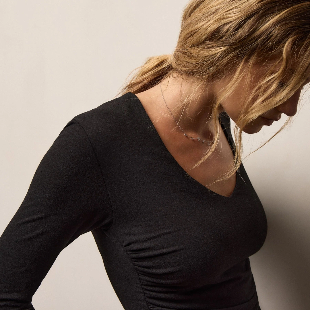 제임스펄스 Melange Jersey Long Sleeve Tee - Black 상품 이미지 2