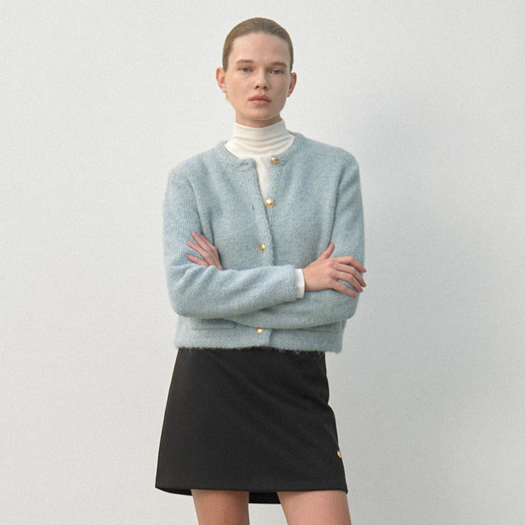 아뜰리에 나인 (Z-CD-2157)ADORE TWEED KNIT CARDIGAN 상품 이미지 2