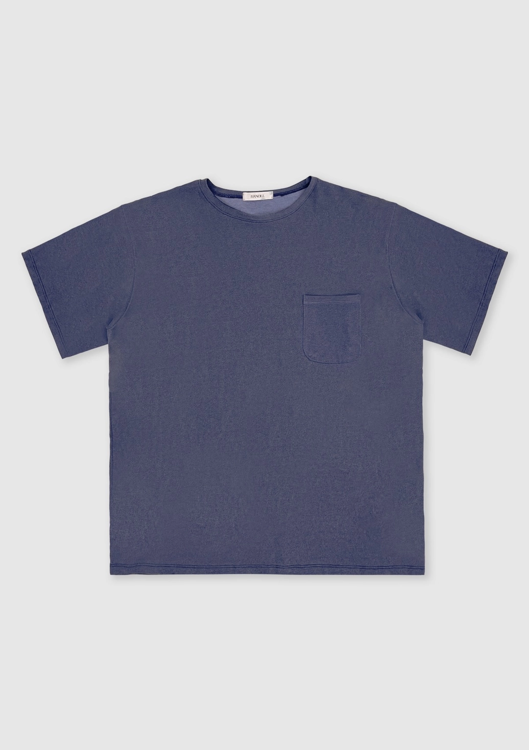 한올 Washed Pocket Tee (Deep Blue) 상품 이미지 1