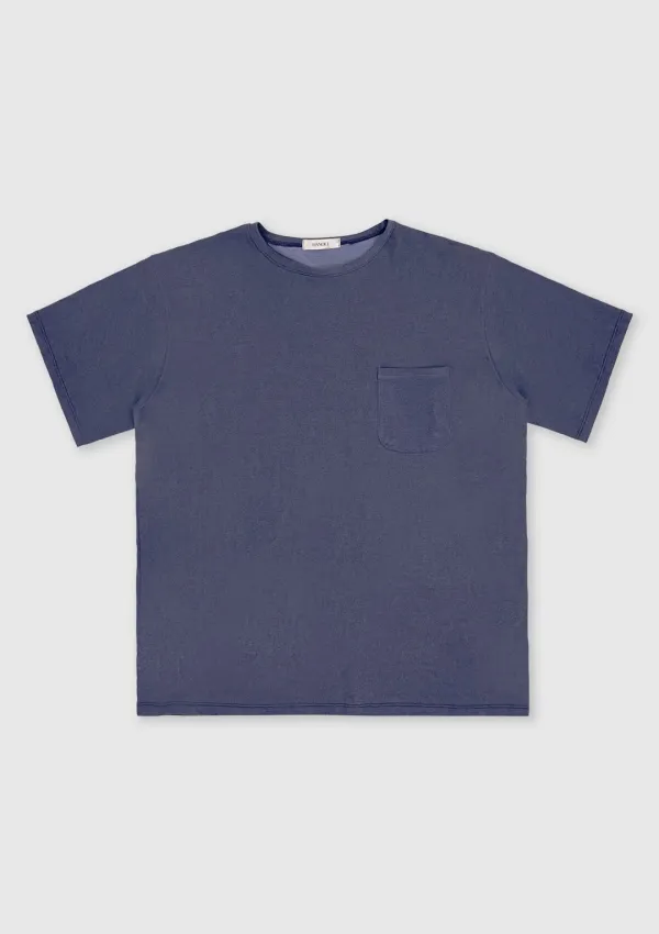 Washed Pocket Tee (Deep Blue)