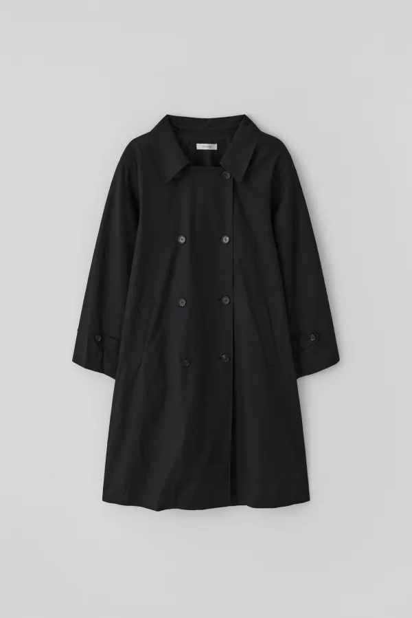 T/T Sidian long trench coat (black)