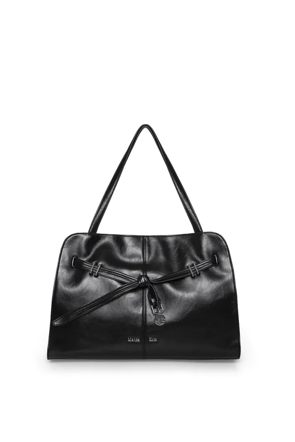 DROP TAIL MELLOW BIG SHOULDER BAG IN BLACK