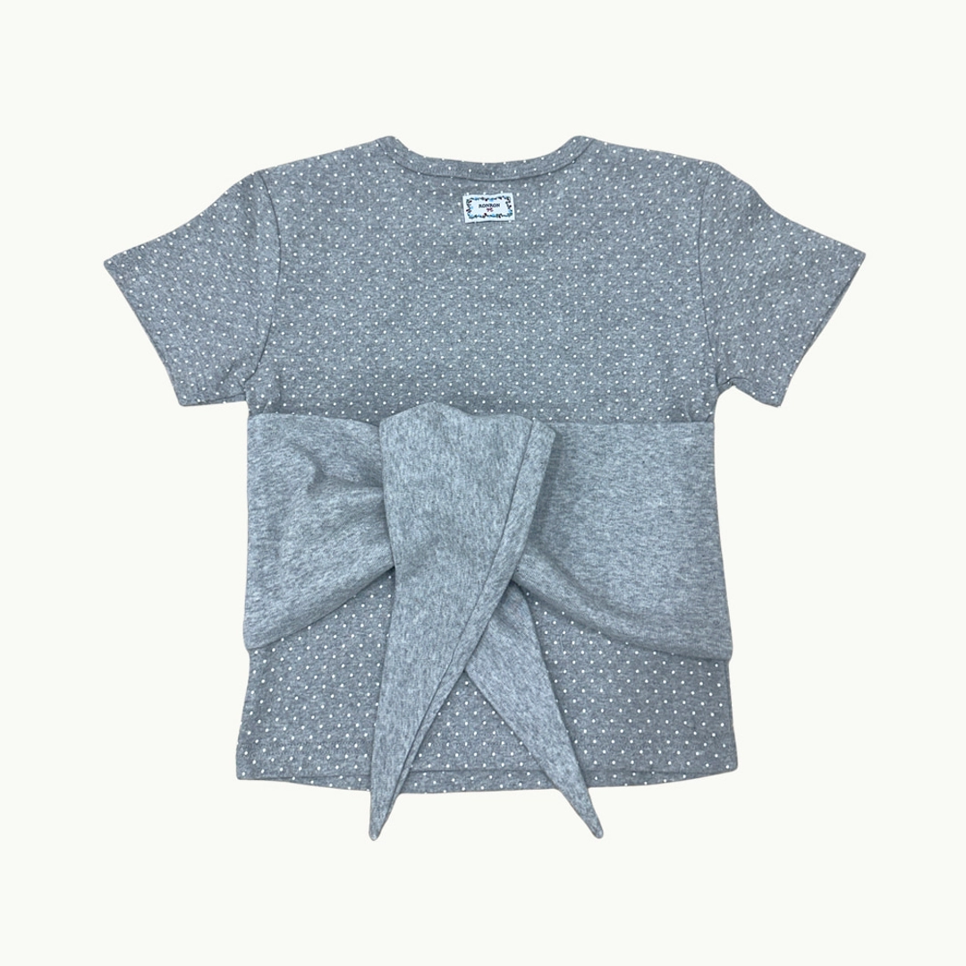 론론 KNOT BUSTIER 2 WAY SHORT SLEEVE T SHIRT GREY DOT 상품 이미지 2