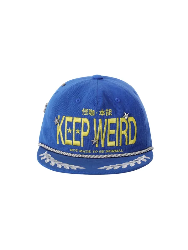 KEEP WEIRD STUD CAP_BLUE