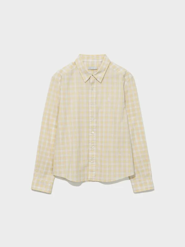 [7/23 예약배송] Regular-Fit Lc Sheer Checked Shirt_Yellow