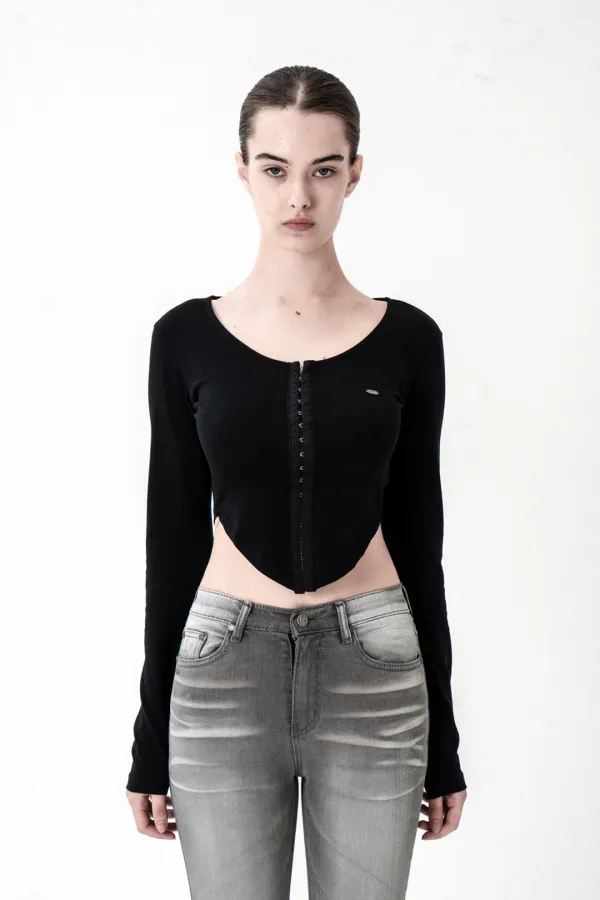 TAPE CUTTING LONG SLEEVE BLACK