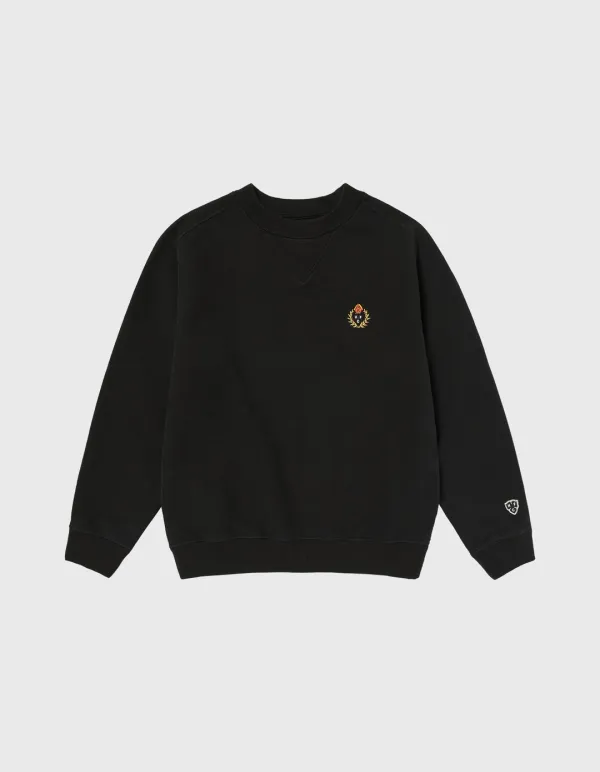 CHILDREN WASHED 221 CREWNECK / Black
