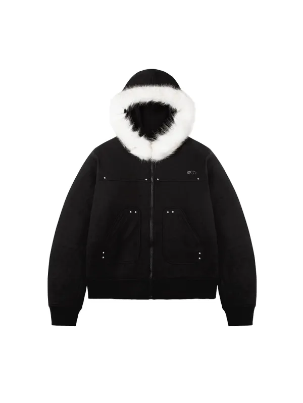STAR PADDED JACKET [BLACK]