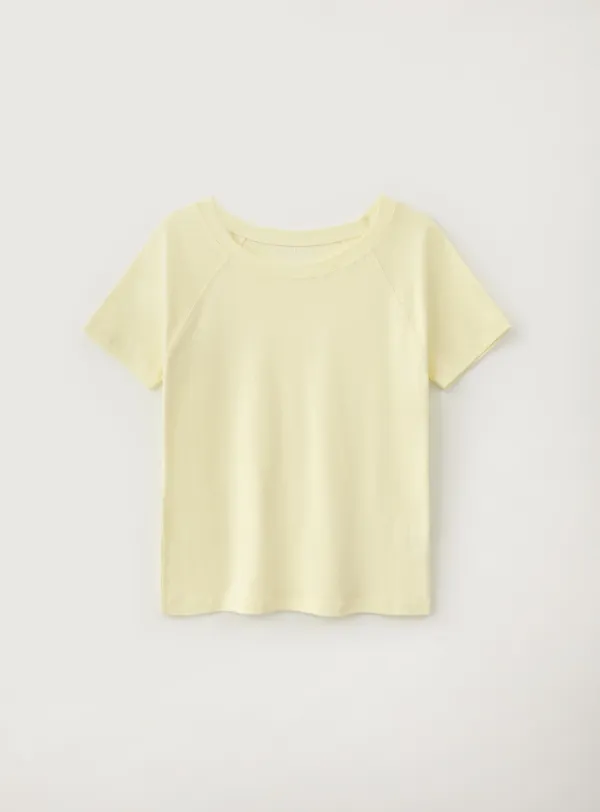 레글런 보트넥 티_Yellow