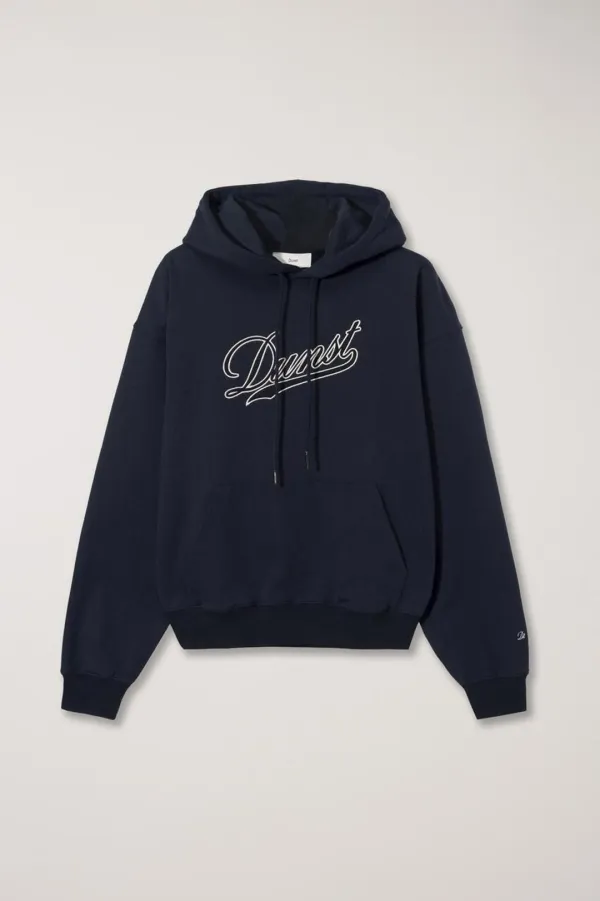 UNISEX PATCHED LOGO HOODIE FRENCH NAVY