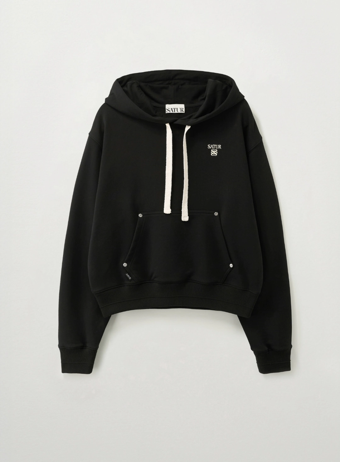 세터 (W) Loren Small Logo Rivet Hoodie - Black 상품 이미지 1