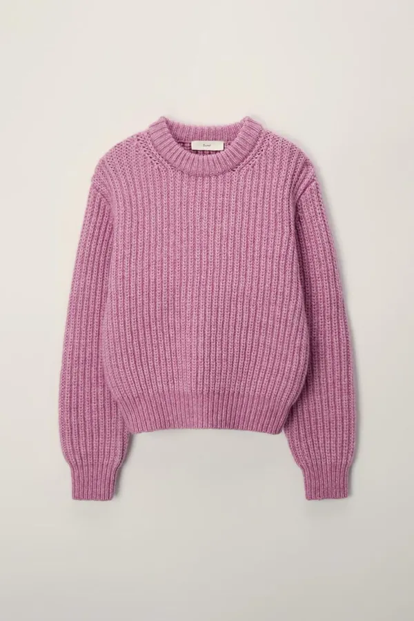 UNISEX CHUNKY CREWNECK SWEATER PINK