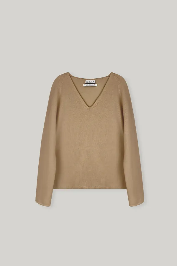 Rona Wool V-neck Knit Top