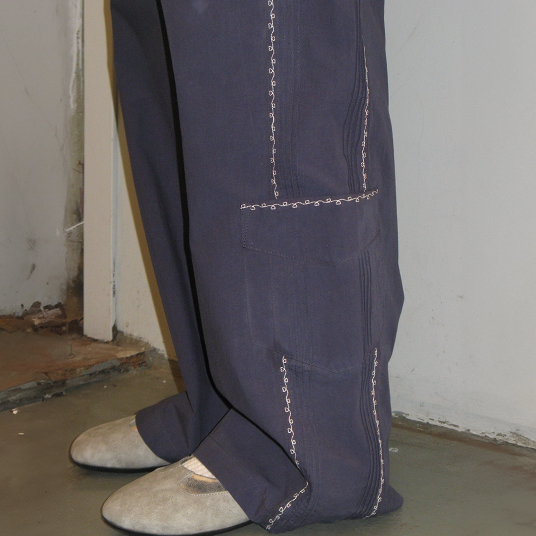 론론 LOVER STITCH POCKET PANTS NAVY 상품 이미지 2