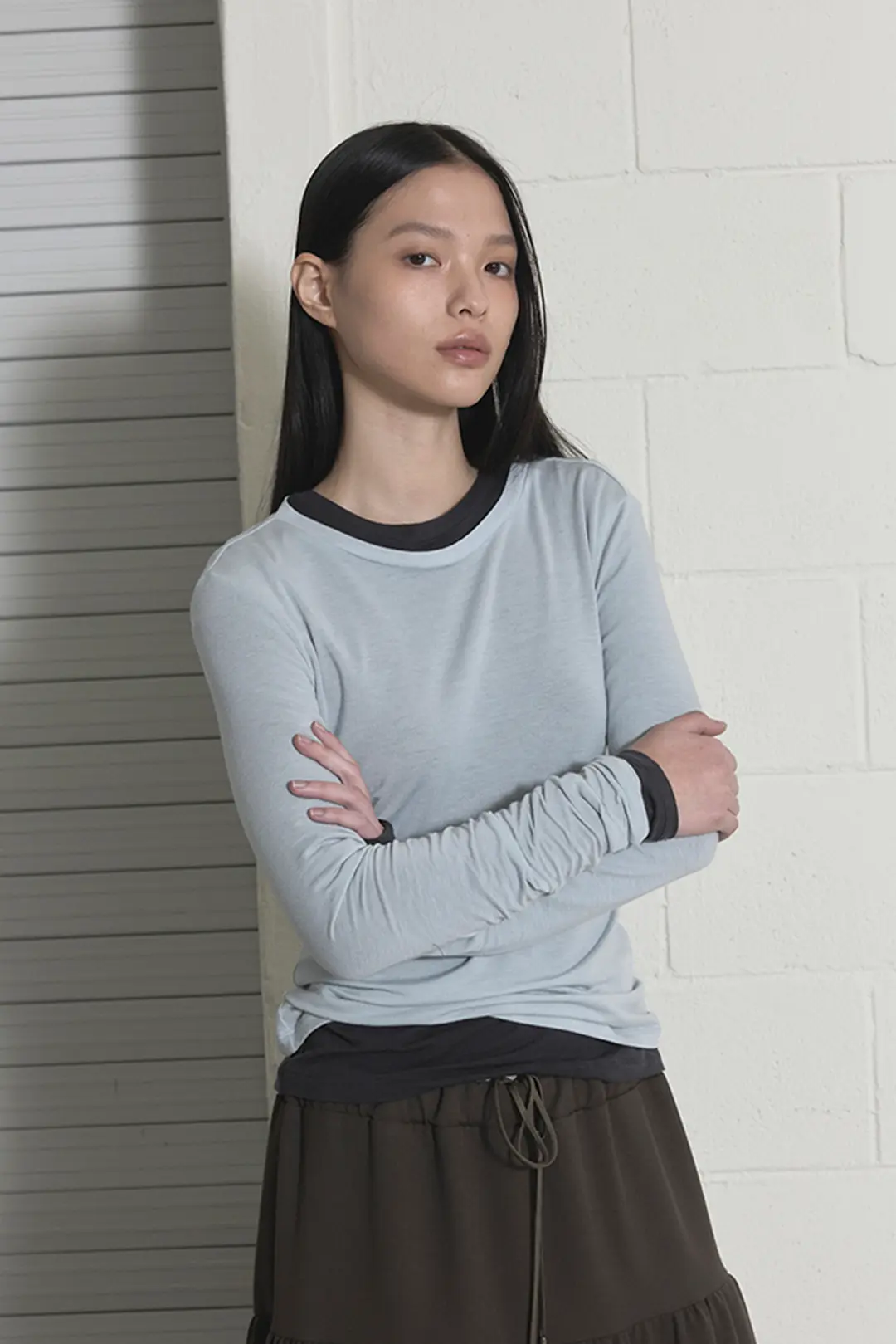 오데스 FRENCH WOOL TENCEL TEE -  BABY BLUE 상품 이미지 2