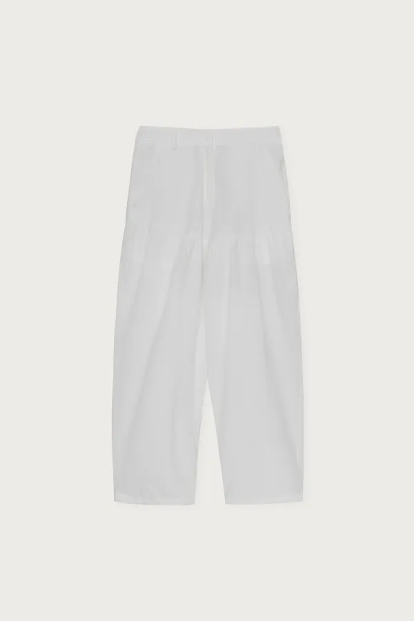 SUMMER SHIRRING PANTS WHITE