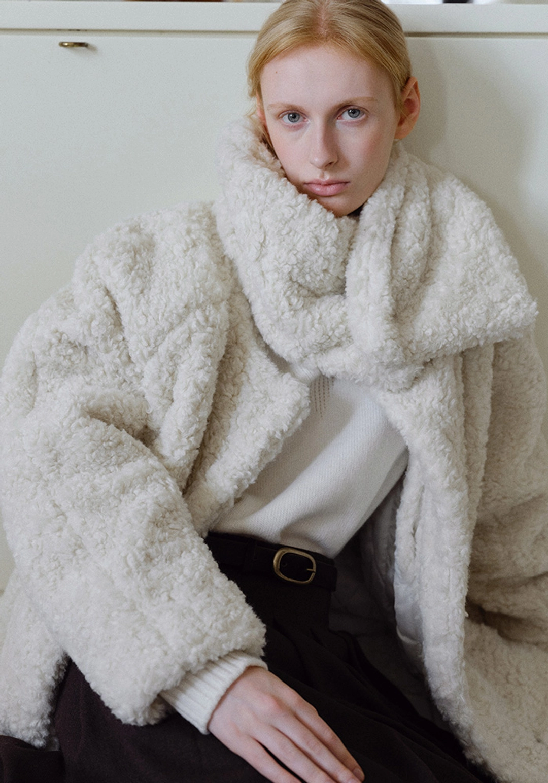 오브베이지 SHEARLING HALF COAT&MUFFLER_IVORY_OE4C2XCT02IVY 상품 이미지 2