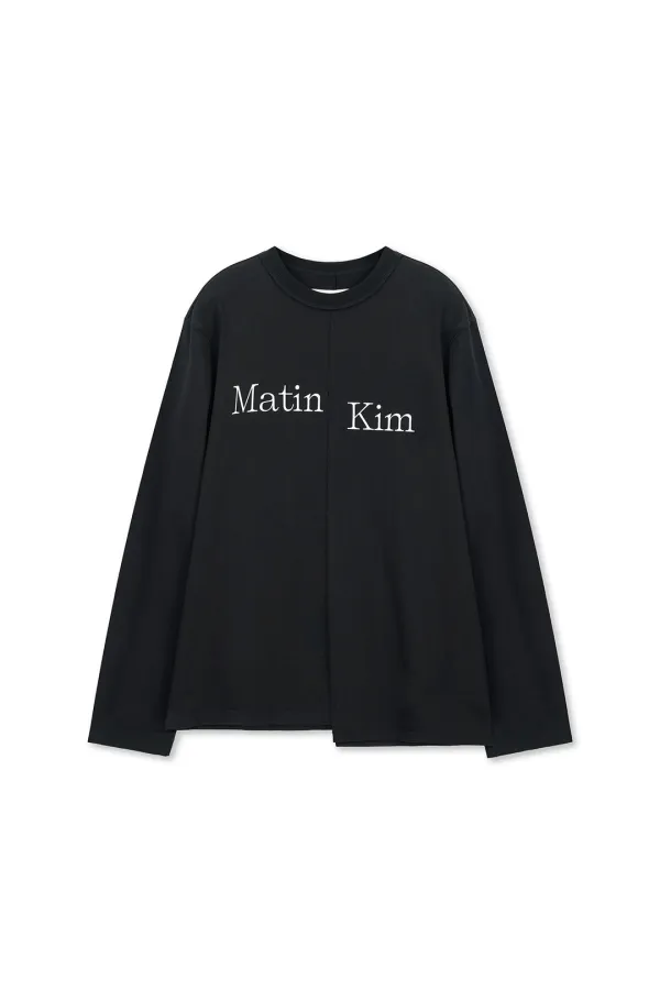 ASYMMETRIC LOGO TOP IN BLACK