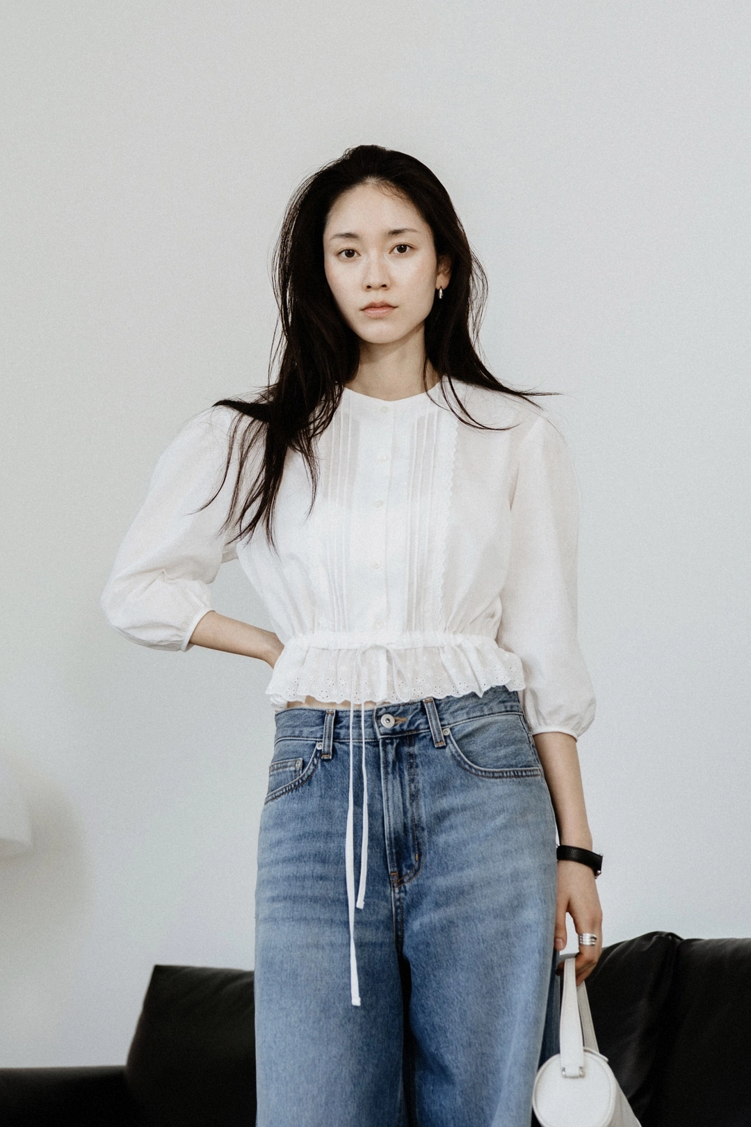 스앨더 34148_Pintuck lace blouse 상품 이미지 2