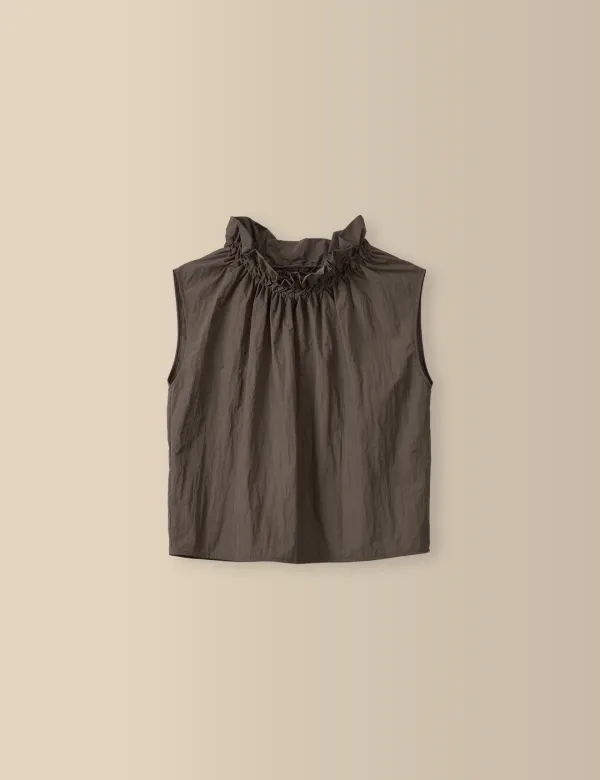 Air String Sleeveless Blouse (Choco Latte)
