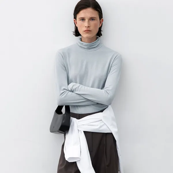 (Z-T-6895)ESSENTIAL HIGH NECK TEE