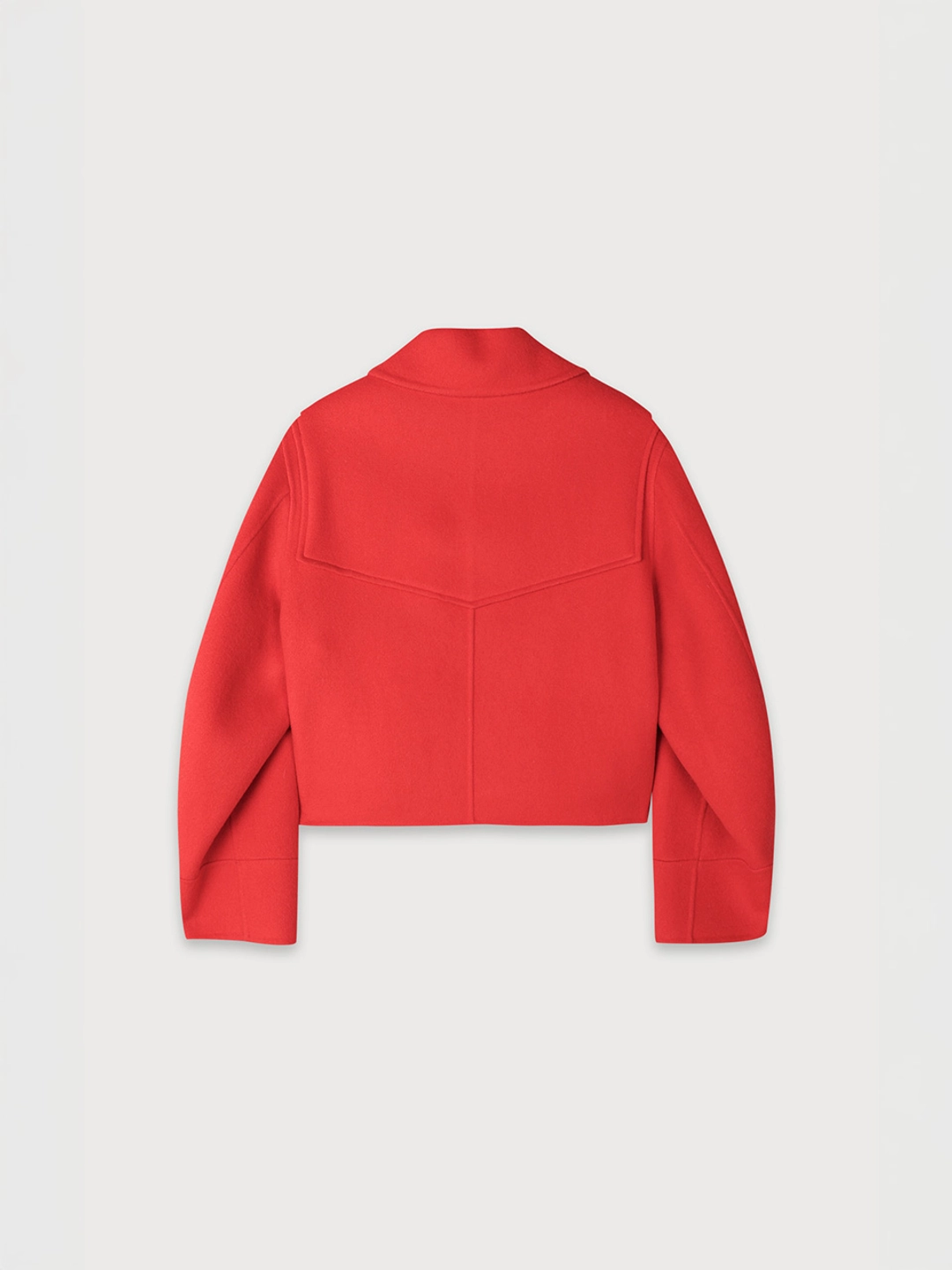뮤제 ZAHA Merino Wool Handmade Short Coat_Red 상품 이미지 2
