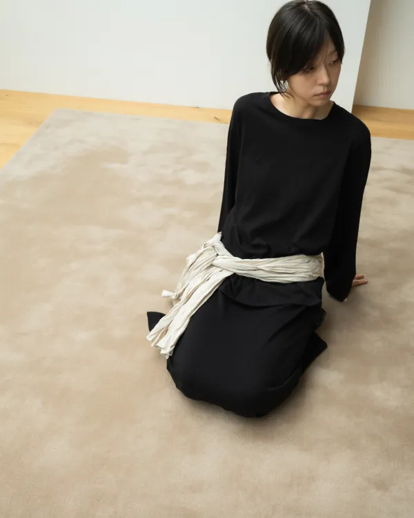 Loose slub t-shirt (black)