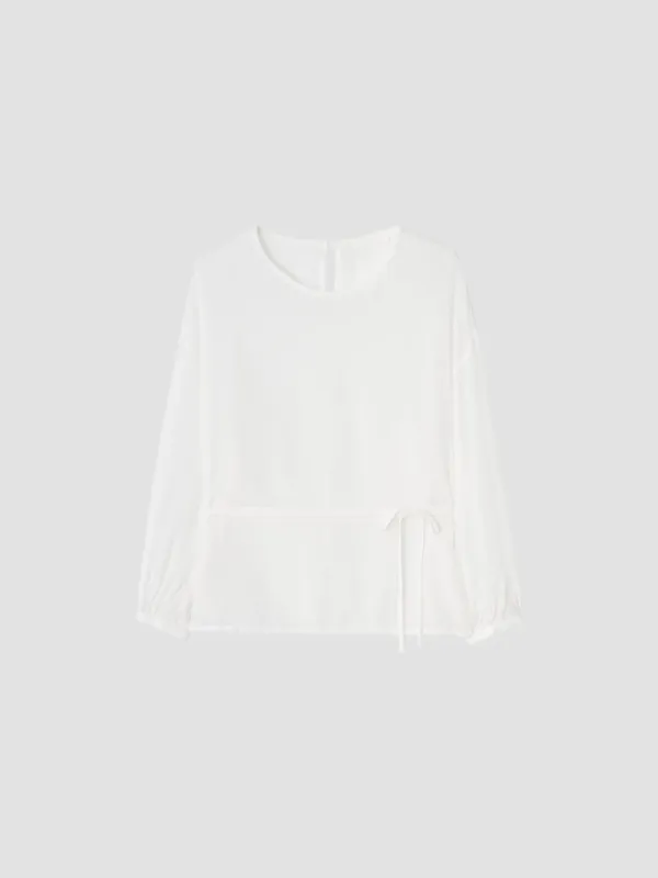 DUSTY ROUND BLOUSE_IVORY_OE3C2MBL90IVY