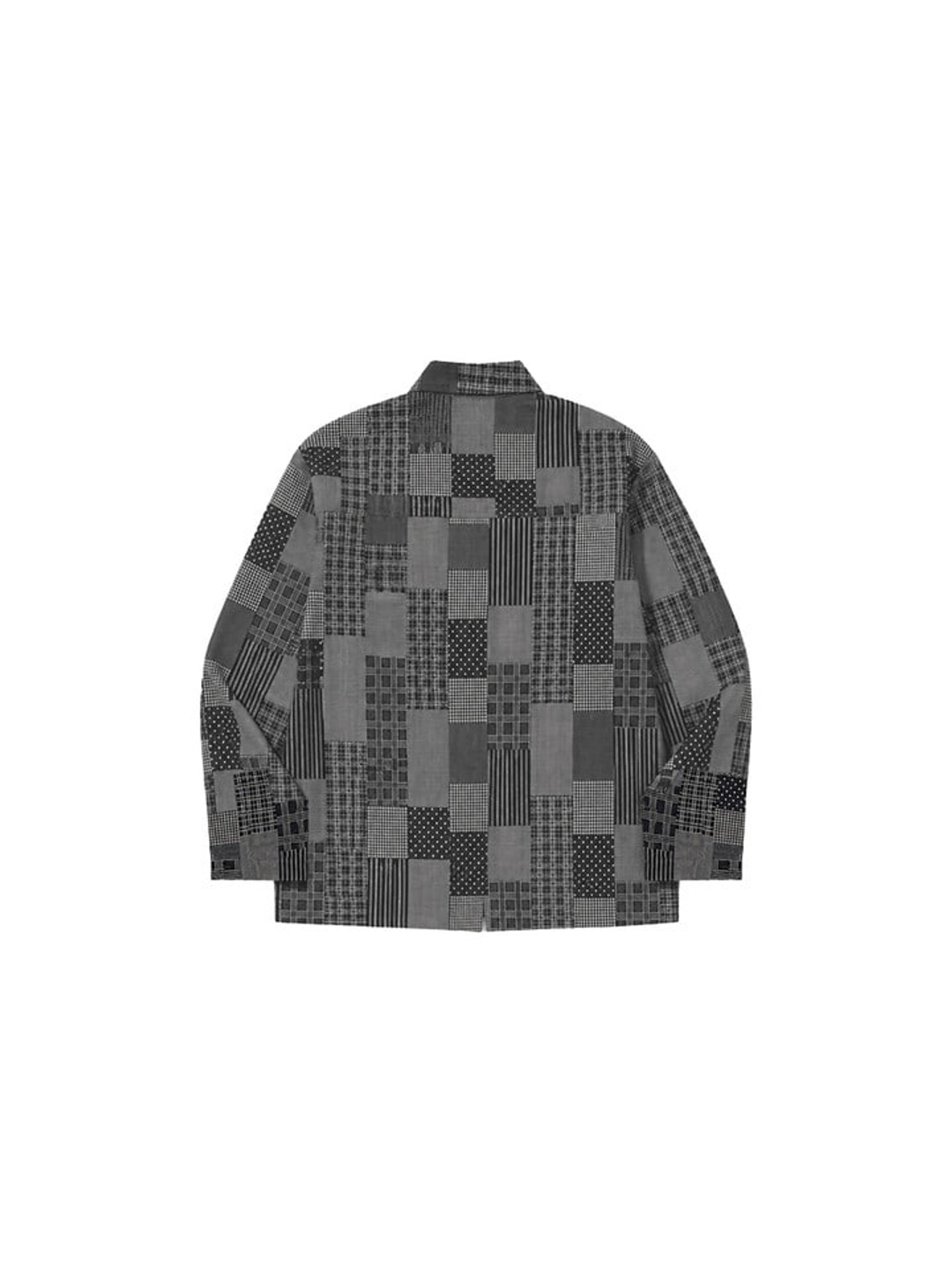 프리터 Papa Patchwork Shirt Black_F263SH09 상품 이미지 2