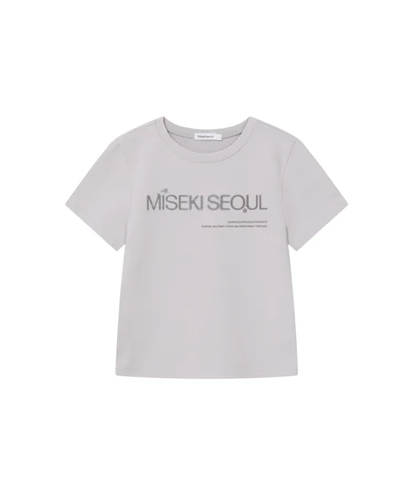 [Exclusive] Logo short sleeves LIGHT GREY