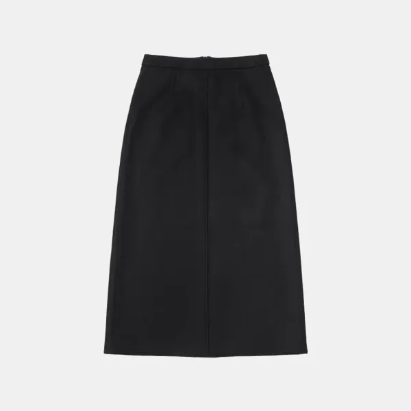 SIST9043 울 블렌드 그레이스 스커트_Black