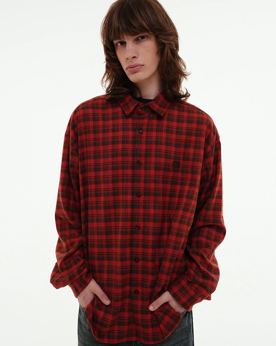 센토르 CENTAUR OVER FIT TARTAN CHECK SHIRT_RED 상품 이미지 2