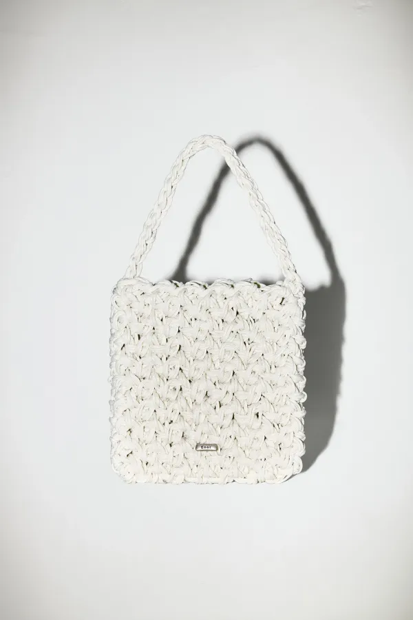 WEAVING SQUARE BAG MINI - CREAM