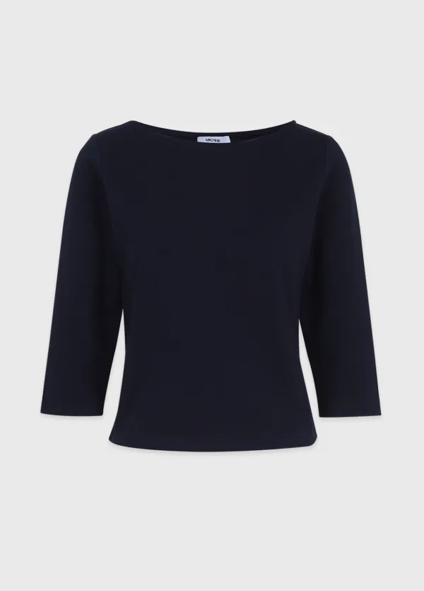  [44-120]  Miva Boatneck Quarter Sleeve Tee  미바 보트넥 쿼터 슬리브 티 (봄-가을-데일리룩-데이트룩-베이직-오피스룩-출근룩-기본템-보트넥-다이마루-7부-자체제작) 