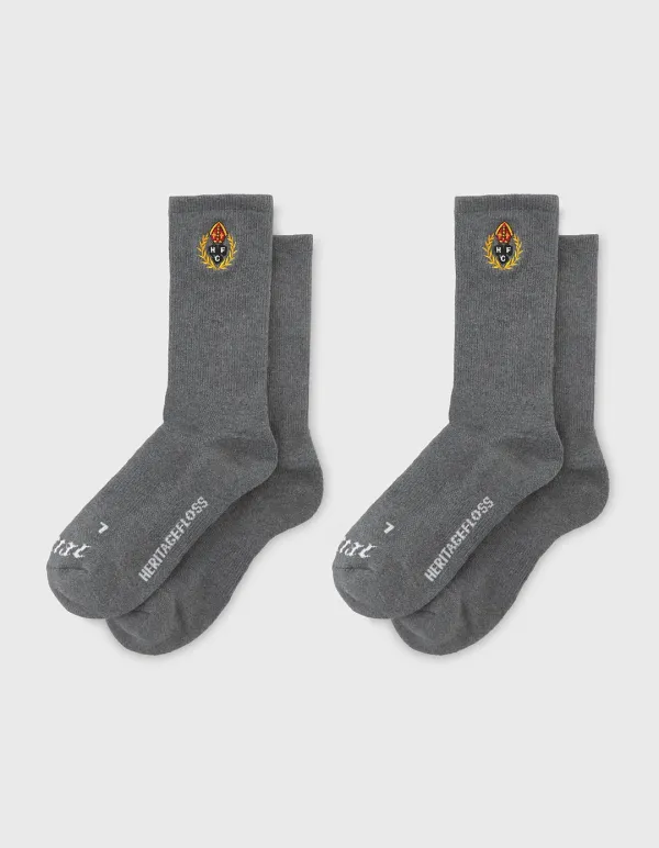 CREST 5 FUNCTION SOCKS (2-PACK) / M.Grey