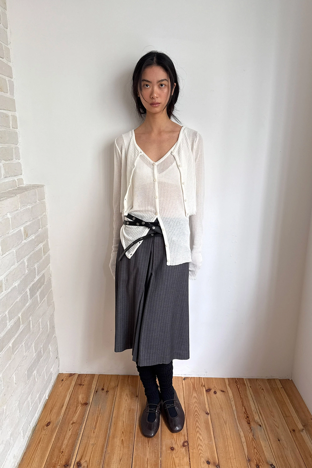 다이애그널 TWIN LAYER KNIT TOP 상품 이미지 2