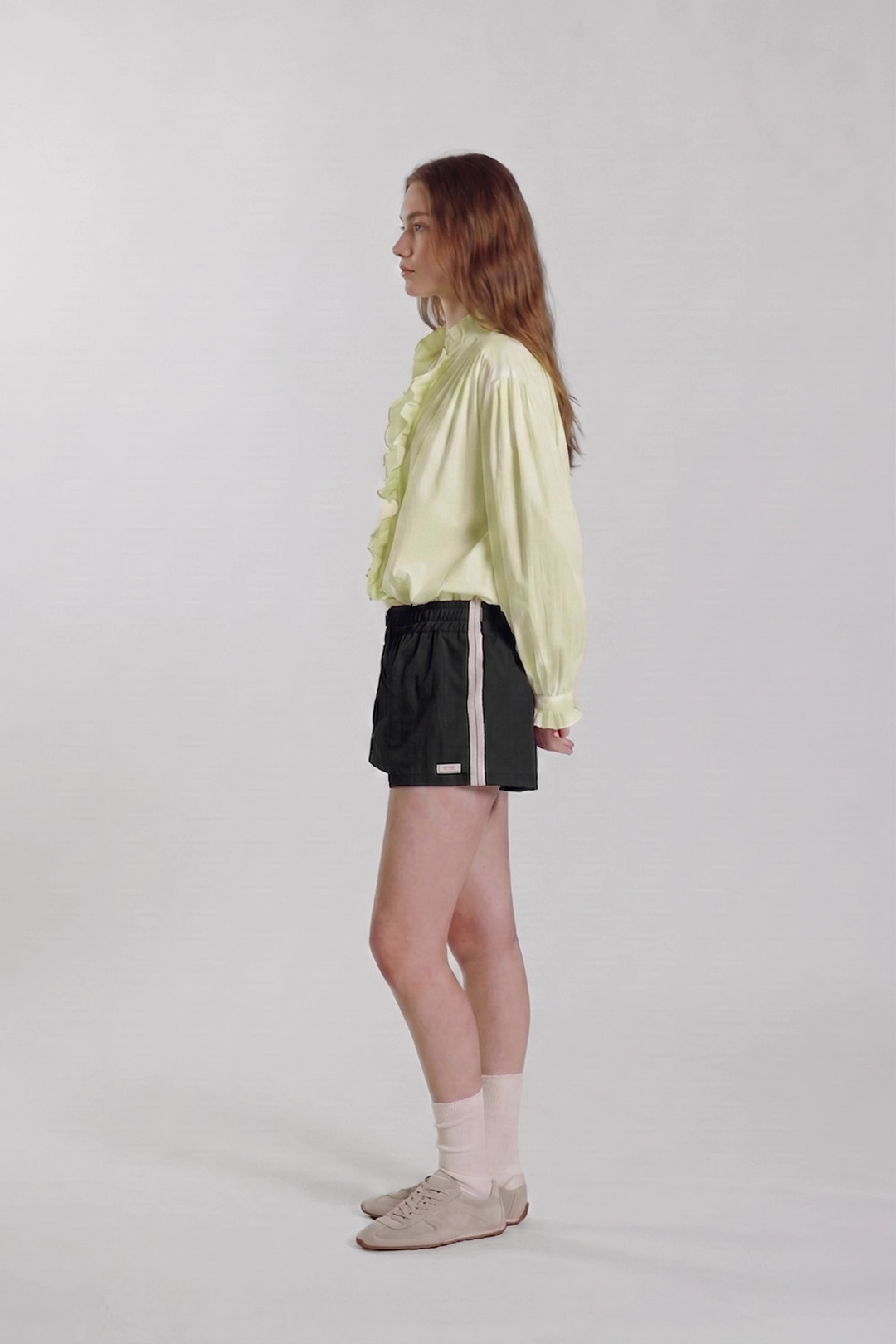 프리베일 PVIL French Blouse(Green) 상품 이미지 3