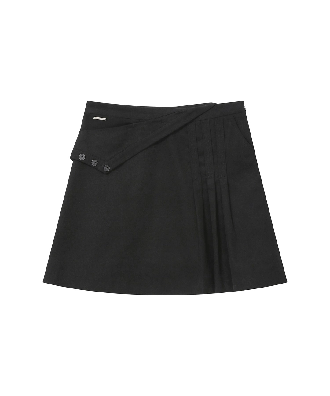 미세키서울 [10월 19일 발매] Folding tuck detail skirt BLACK 상품 이미지 2